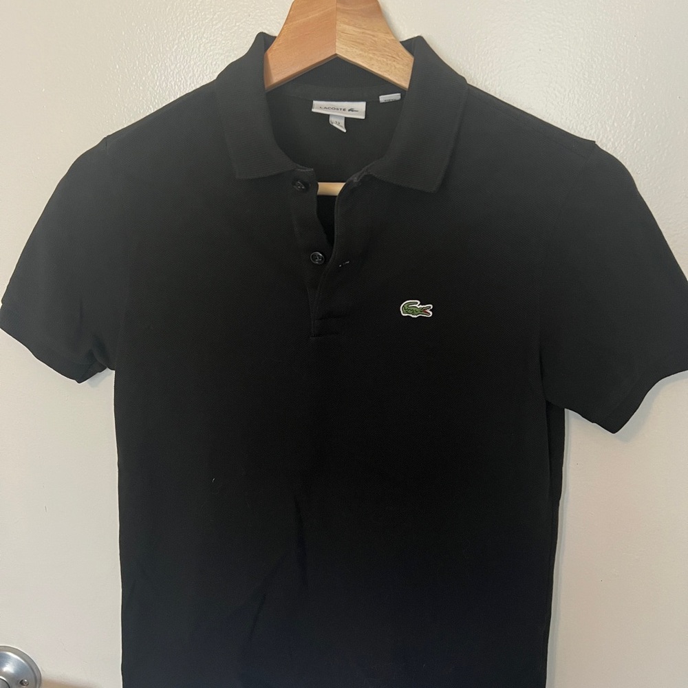 Lacoste Youth Black Polo Shirt